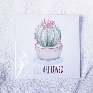 Succulent Canvas Art, " You are Loved". NWT